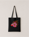 Flower cotton tote bag by Mojo Circus, front print