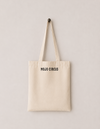 Holding Space cotton tote bag by Mojo Circus, back print with the Mojo Circus logo