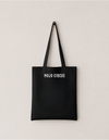 Permanent Vacation cotton tote bag by Mojo Circus, back print with the Mojo Circus logo