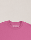 Meditation Zen Beach tee by Mojo Circus in Azalea pink, inner neck label detail