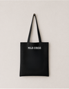 Meditation Zen Beach cotton tote bag by Mojo Circus, back print with the Mojo Circus logo