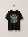 Koh Tao tee by Mojo Circus, flat view of the heavyweight cotton t-shirt
