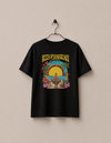 Meditation Zen Beach tee by Mojo Circus, flat view of the heavyweight cotton t-shirt