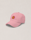 Same Same 2.0 cap by Mojo Circus, close view of the front embroidery