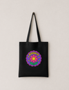 Suai Mak black cotton tote bag by Mojo Circus, front print