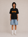 Phangan Paradise tee by Mojo Circus on a second model, front view